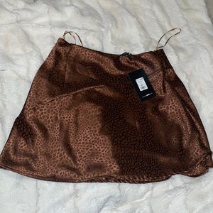 Parisian summer mini skirt, chocolate